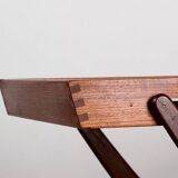 Danish folding teak rolling table, Svend Aage Madsen/Illums Bolhigus.