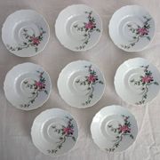 8 tasses à café modèle églantine, Haviland Limoges vintage