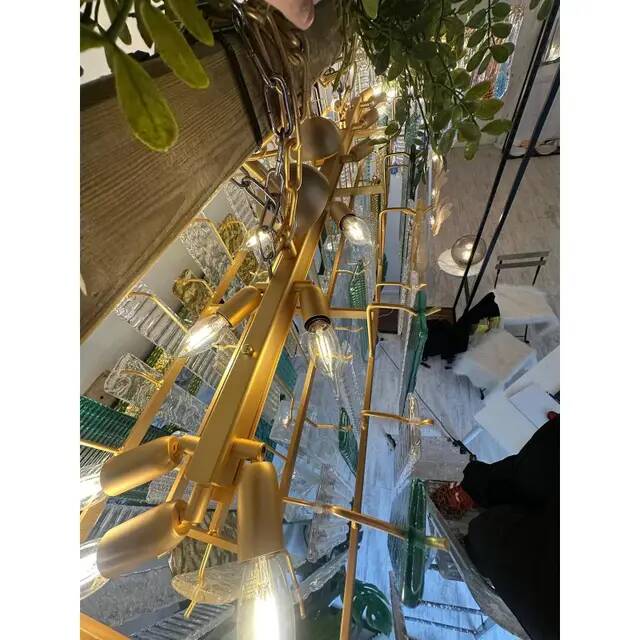 Monumental Rectangular Strip Listelli Murano Glass Chandelier by Simoeng