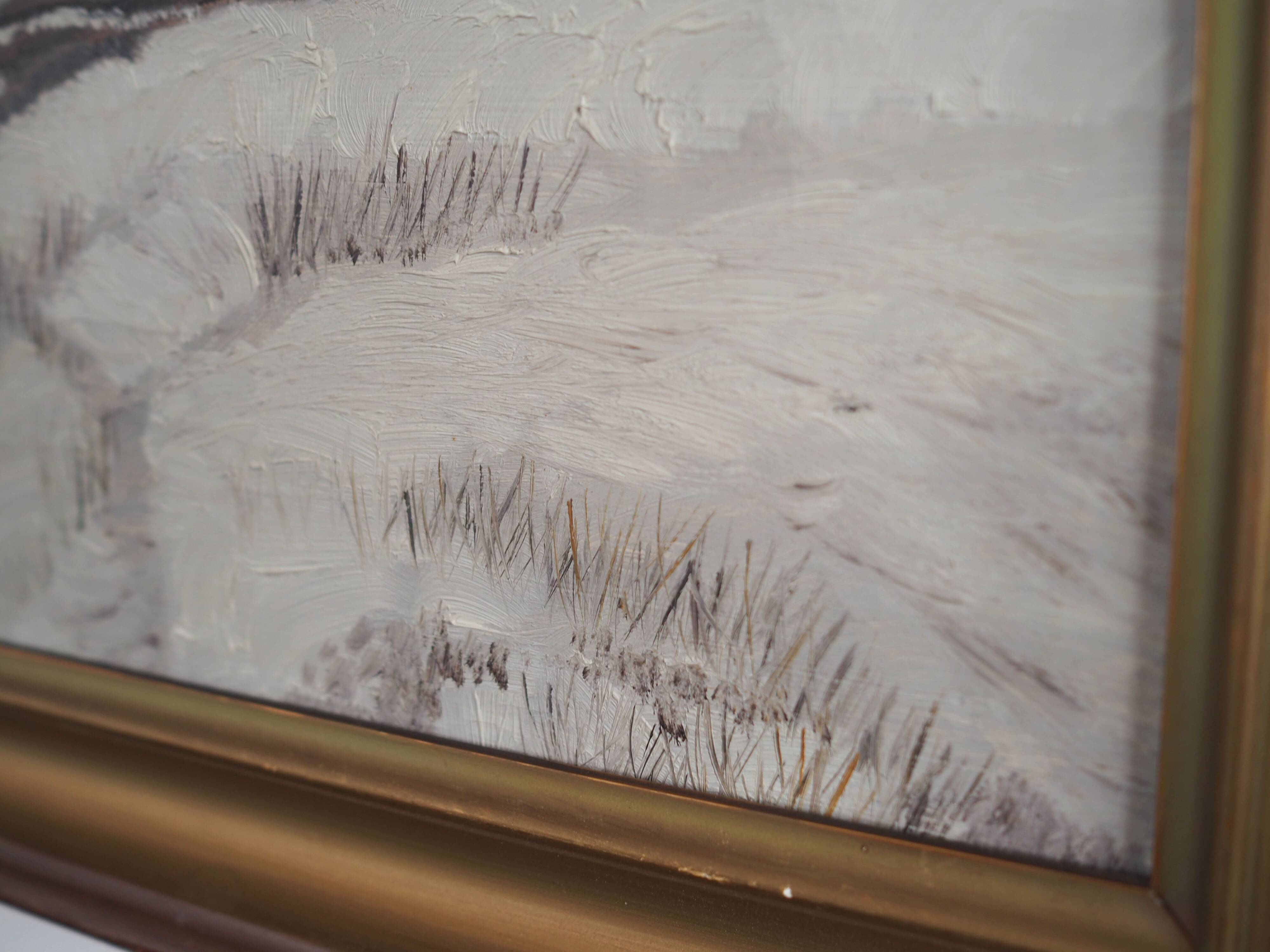 Painting „The Winterscape”, Scandinavian design, 1960s