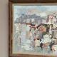 Original Swedish Oil on Panel – “Composition” by Gösta Calmayer – Signed – Dated 1961 – Vintage & Framed – 62 × 45 cm (24.4" × 17.7")