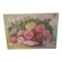 Tableau of a bouquet of flowers on a double-sided wooden panel.