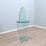 Miroir de courtoisie pivotant sur pied vintage des années 1990