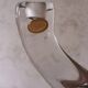 Pair of candle holders two crystal branches