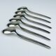 Classic vintage silver tea spoons by Paul Wirths, Solingen, Germany, 1950s, set of 6.