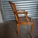 Pair of caned cabriolet armchairs