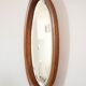 Miroir ovale en bois d'artisan 28x49cm
