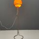 Atomic age Orange glass floor lamp by Tibor Hazi, Hungary, 1973
