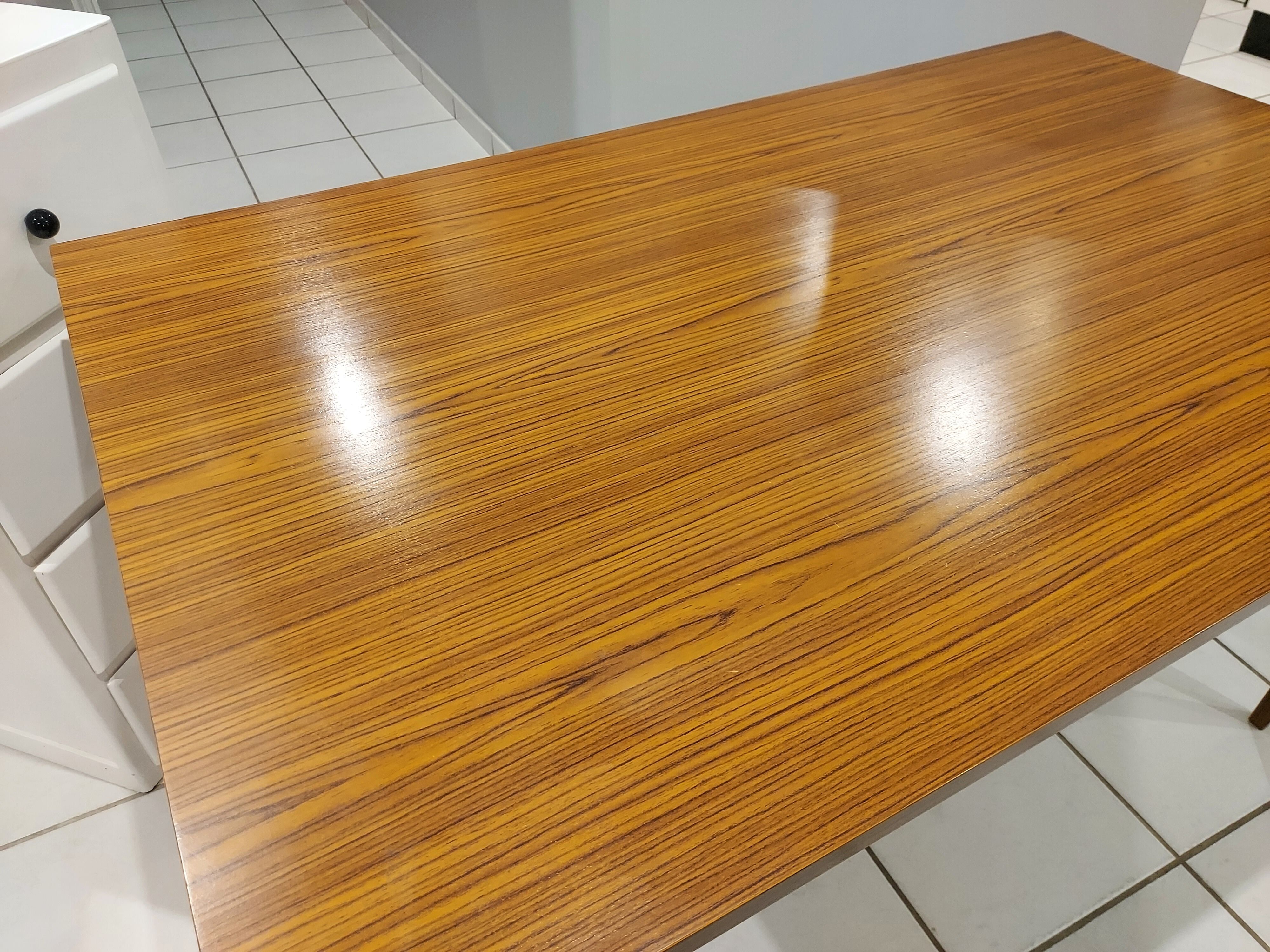 Rectangular dining table veneer rosewood vintage 1970s