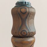 Brutalist Wabi Sabi pine foot lamp by Temde Leuchten 1960's