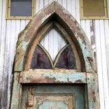 Old patinated teak door