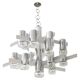 Chrome-plated Steel Ceiling Lamp by Gaetano Sciolari