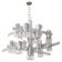 Chrome-plated Steel Ceiling Lamp by Gaetano Sciolari