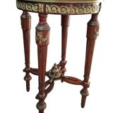 Guéridon Neoclassico in Mogano e Marmo Rosso Fine '800