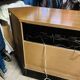 Functional hi-fi furniture with radio and turntable.