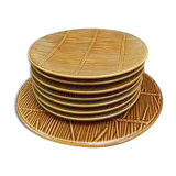 Small plates and presentation dish Gien creation Val d'Or