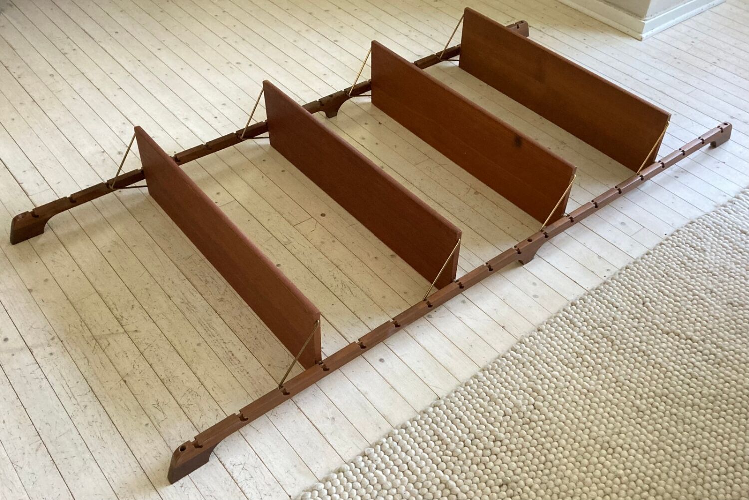 Ergo wall-mounted teak shelves, Vintage Scandinavian 1960s