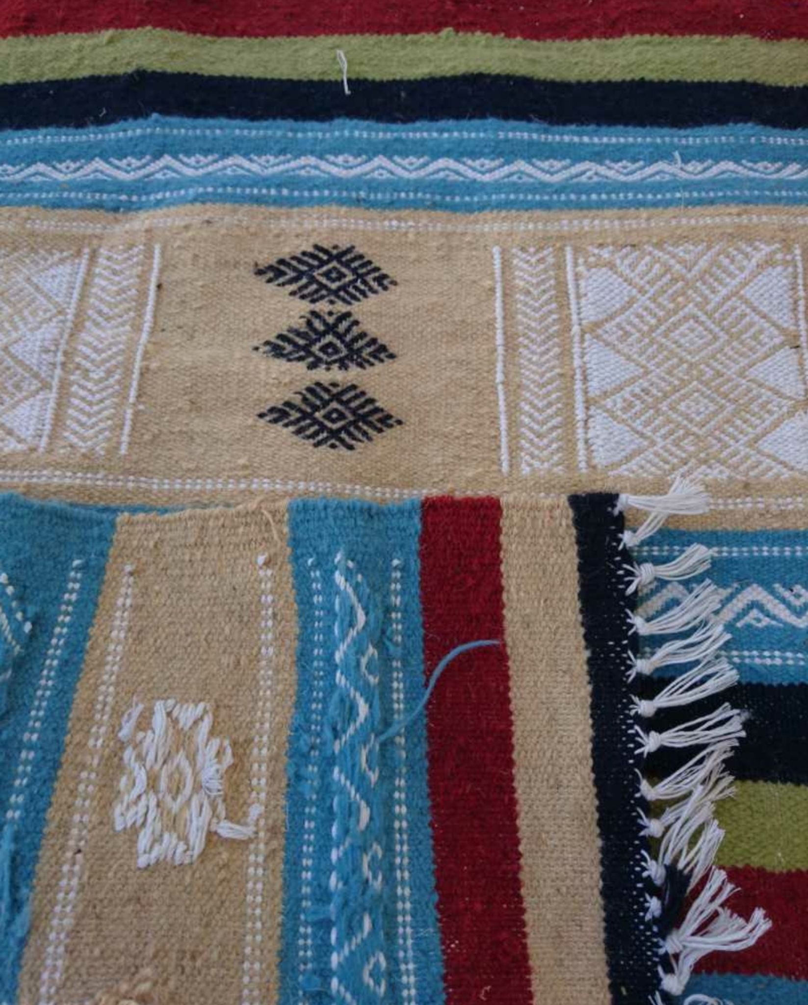 Tapis multicolore fait à la main, 60x115cm
