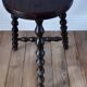 Stool vintage tripod wooden plant beaded feet