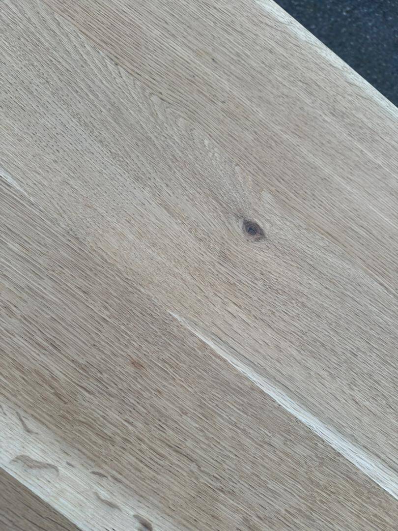 Renovated 19th-century solid oak extendable farmhouse dining table 200cm
