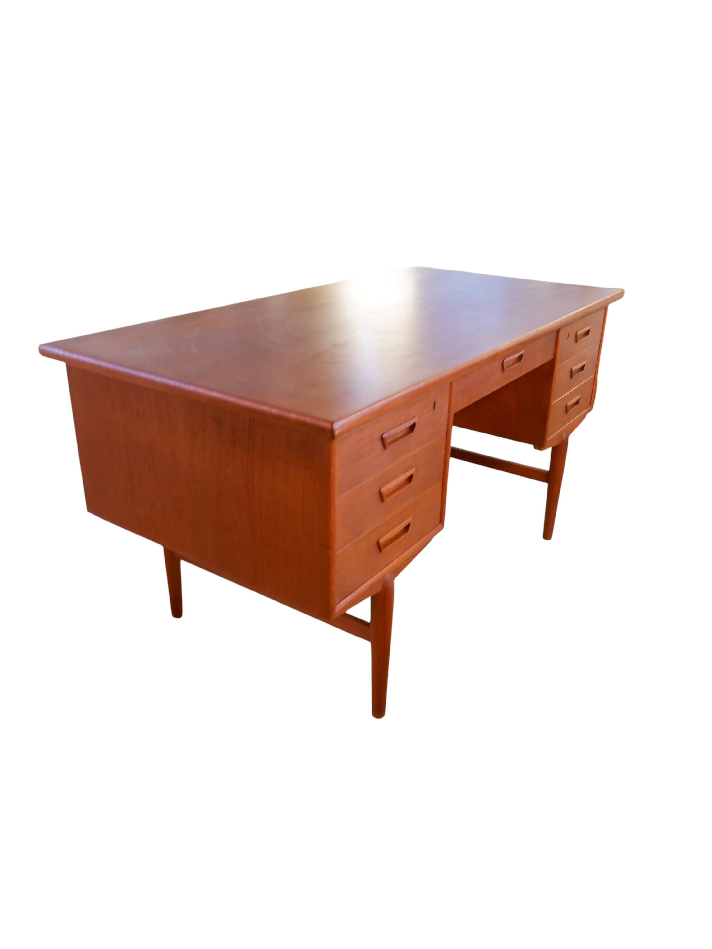 Danish teak writing desk,double-sided 1960s