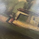 Lot of 2 old oils on canvas