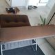 Chair tubular in Brown velvet of the 1970s