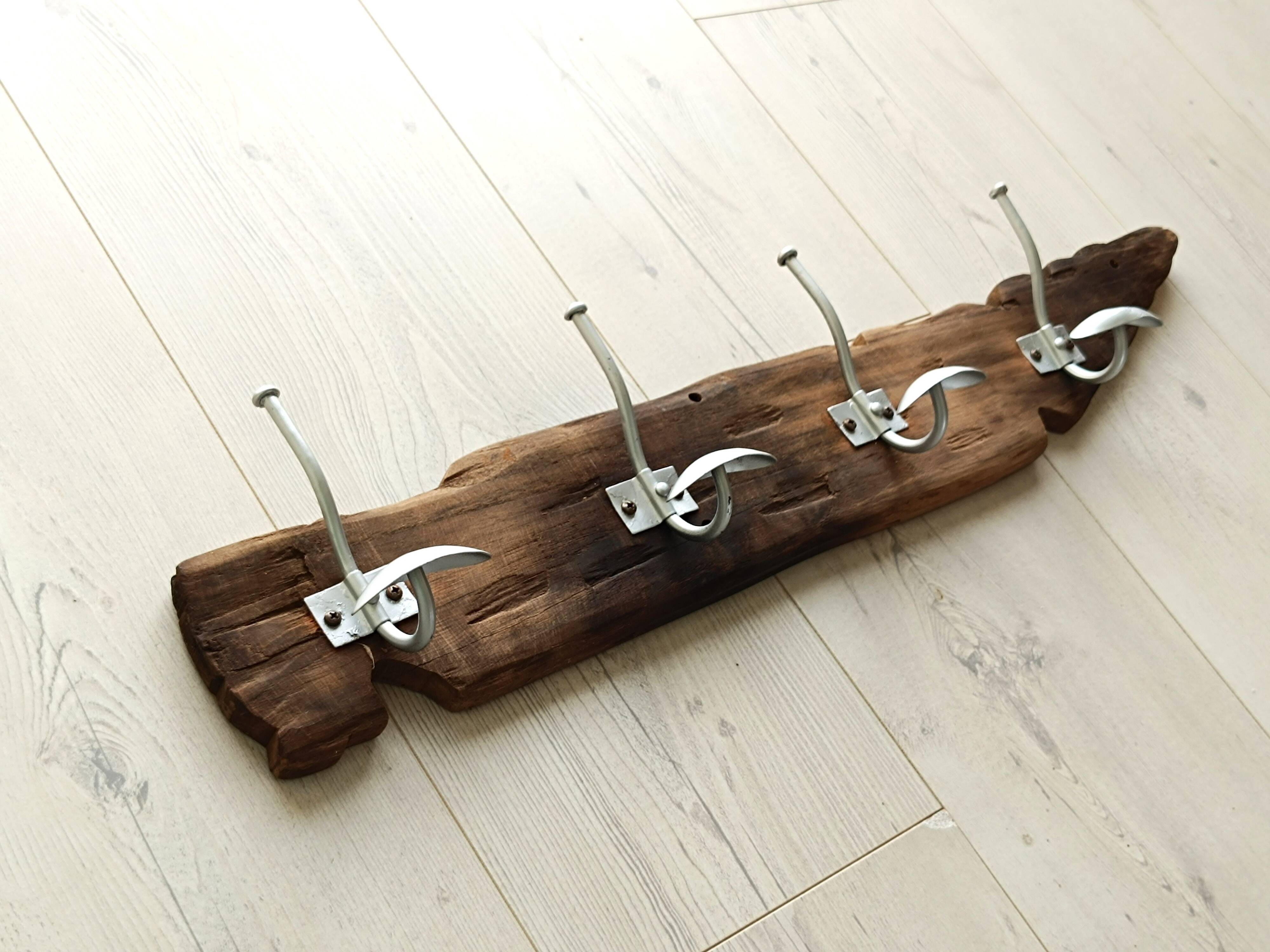 Driftwood wall coat rack