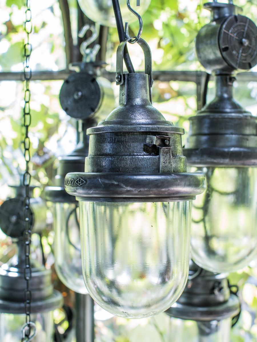 Industrial metal and glass suspension