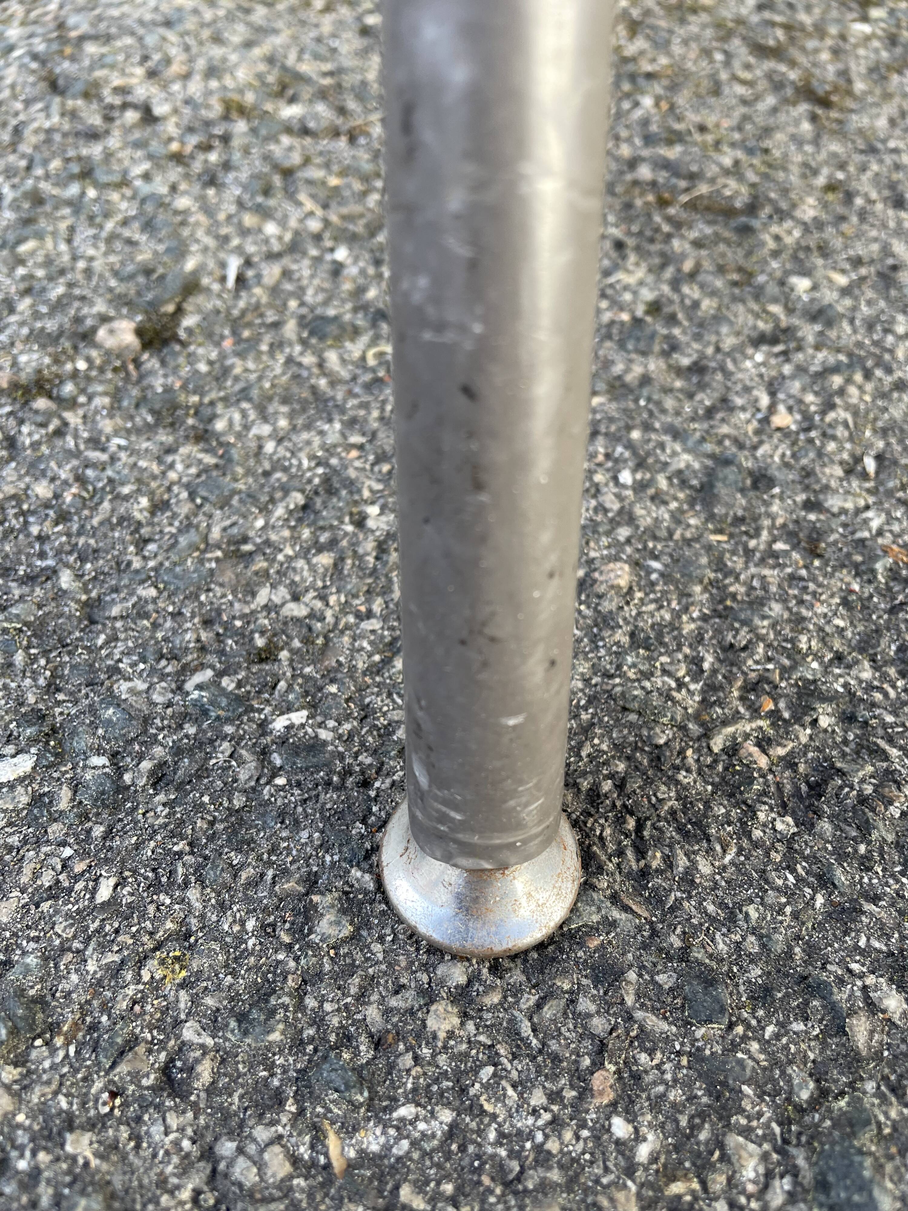 Set of 4 orange DSC 106 chairs Giancarlo Piretti for Castelli