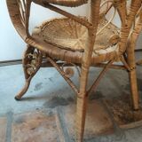 Paire de fauteuils en rotin Peacock