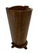 Vintage dark oak umbrella stand basket storage design 60s minimalist design
