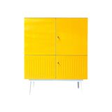 Vintage Schrank weis gelb