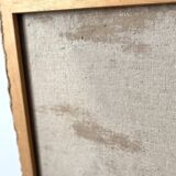 Oil portrait on canvas of an elegant vintage woman 50s