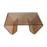 Table basse en plexi fumé 1970