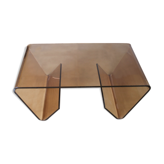 Table basse en plexi fumé 1970