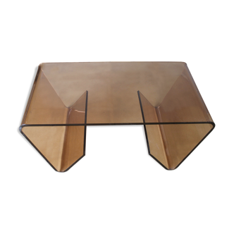1970 smoked plexi coffee table