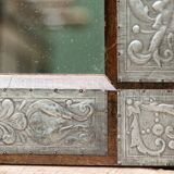 Old mirror, embossed tin