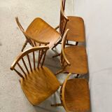 Lot of 05 Baumann chairs model Tacoma Western vintage 1970s