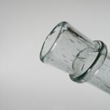 Large Biot style bubbled glass bottle, 1970