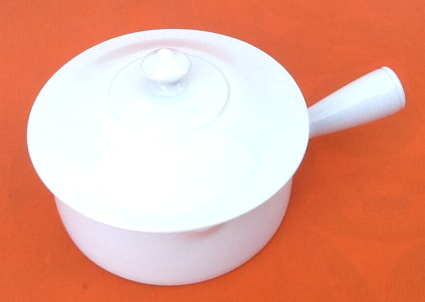 Covered Pan Real Porcelain of Great Fire Button Plug / Straight Handle