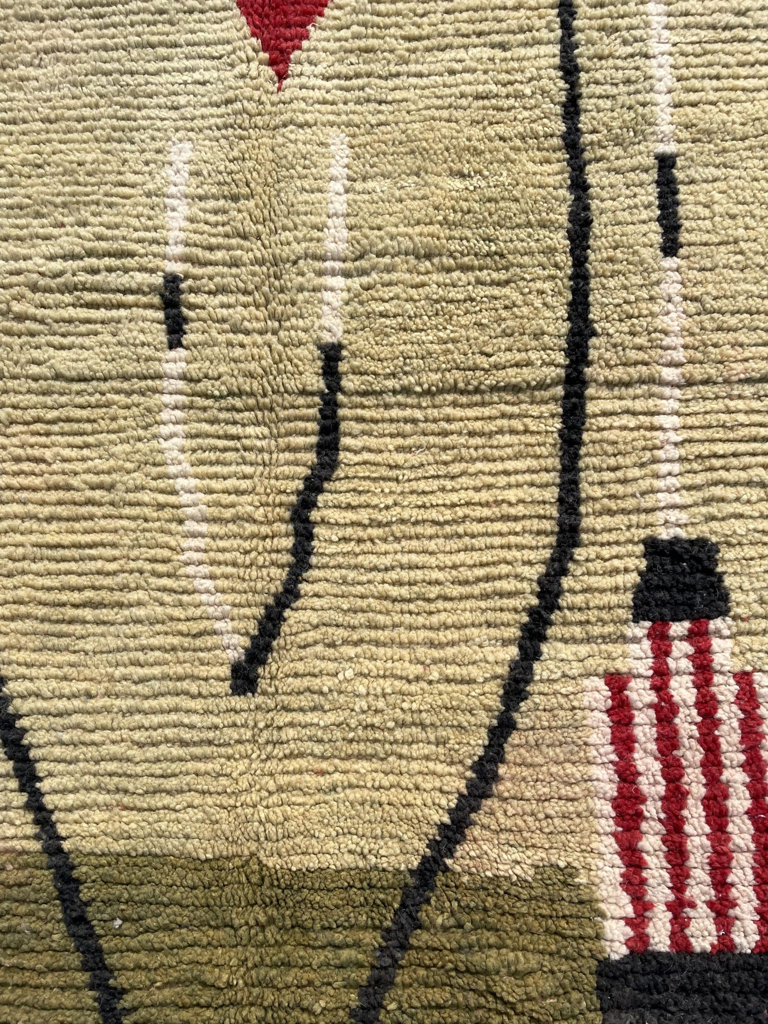 Large Moroccan Berber Rug Boujaad in Wool ideal Living room or bedroom, 200x290 cm