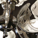 Lustre art deco, chrome, 6 lights