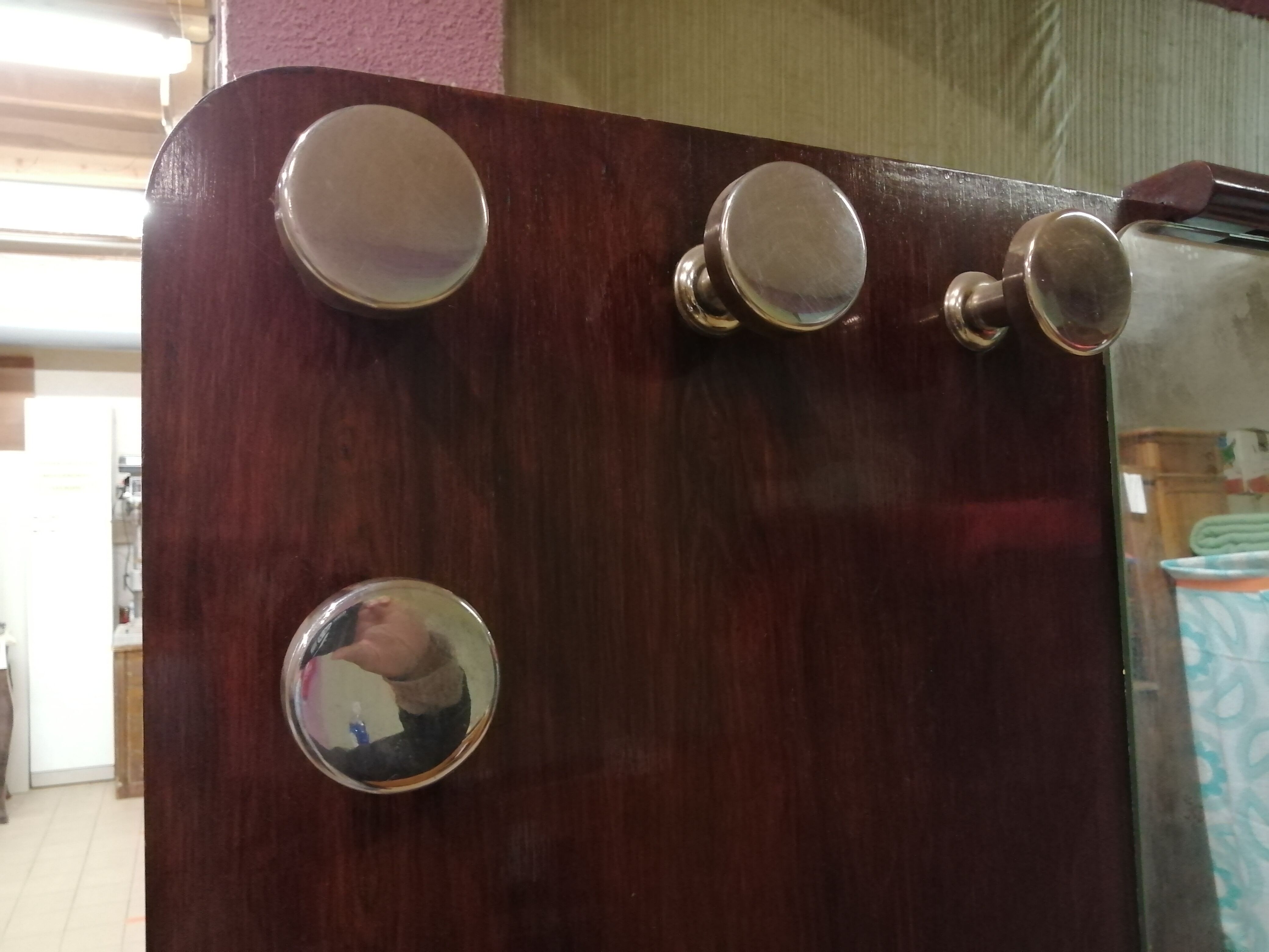 Atypical wall entrance coat rack, 50s