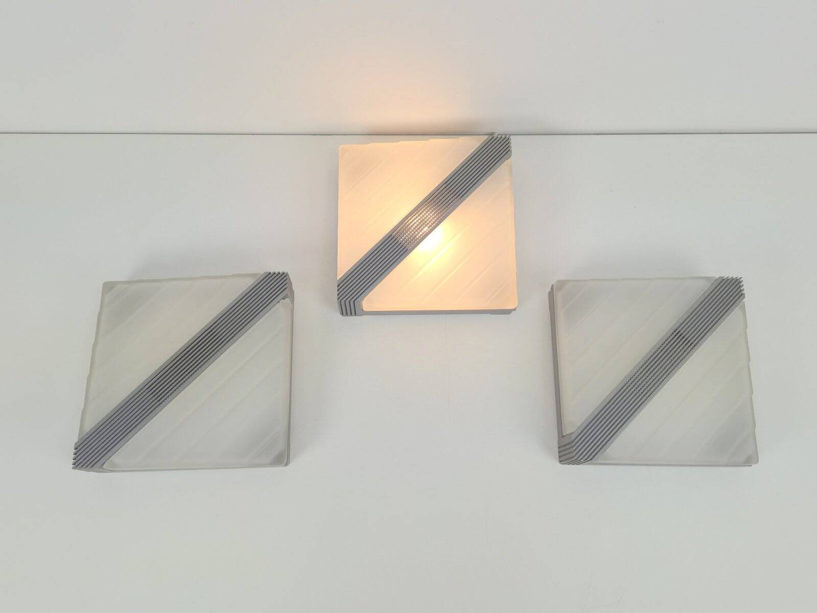 Vintage Wall Lamps from Fratelli Martini, Italy, 1980, Set of 3