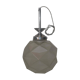 Art Deco faceted pressed glass globe pendant light