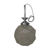 Art Deco faceted pressed glass globe pendant light