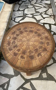 Vintage oval coffee table "Herbier" ceramic 70s
