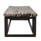 Guyuan – Table basse en orme ancien et structure en métal n°2