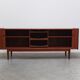 Buffet en teck danois avec portes tambour, années 1960.